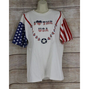 VINTAGE LA Sportswear Womens Size XL Pullover Crew Neck Oversize T-Shirt USA